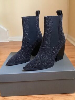 AllSaints Ria Sparkle Bootie Black SZ EU 40/US 9.5